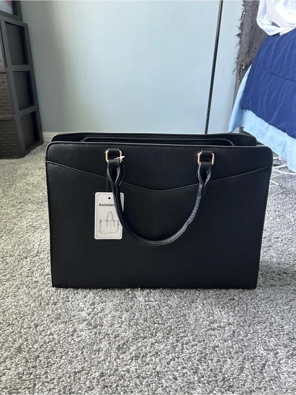 Laptop Tote with Bow Accent